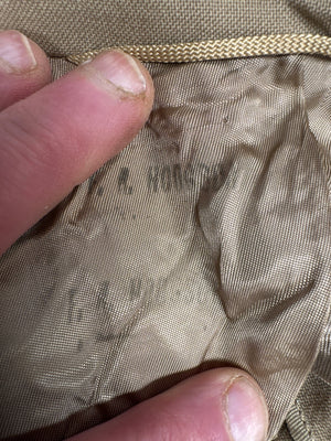 ORIGINAL WWII US Army Air Force Officer Pilot Uniform Wool Khaki Summer Jacket-Named