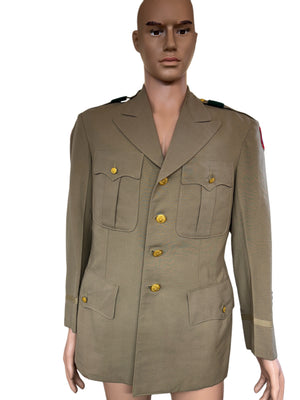 Korean War US Army (Officers?)Khaki Uniform Jacket with Patches