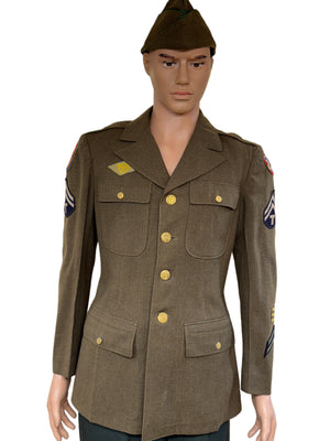 WWII US Army Forces Western Pacific/European Theater of Operations(ETO)Dual Patched Jacket & Hat