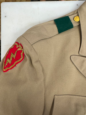 Korean War US Army (Officers?)Khaki Uniform Jacket with Patches