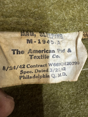 US M-1940-A WW2 Wool Sleeping Bag