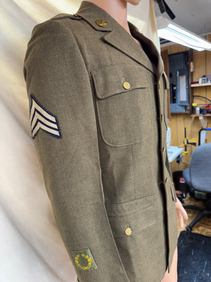 WW2 U.S.A.A.F. Uniform Dress Jacket W/ Command Patch,Rank,Named & Dated 1942