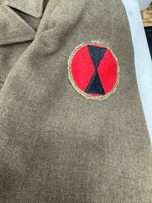 WW2 Army Enlisted Wool Dress Jacket With Patches