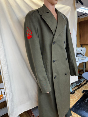 Vintage 80’s USMC Marine Corp Heavy Wool Service Overcoat Size 42L