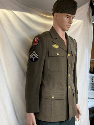 WWII US Army Forces Western Pacific/European Theater of Operations(ETO)Dual Patched Jacket & Hat