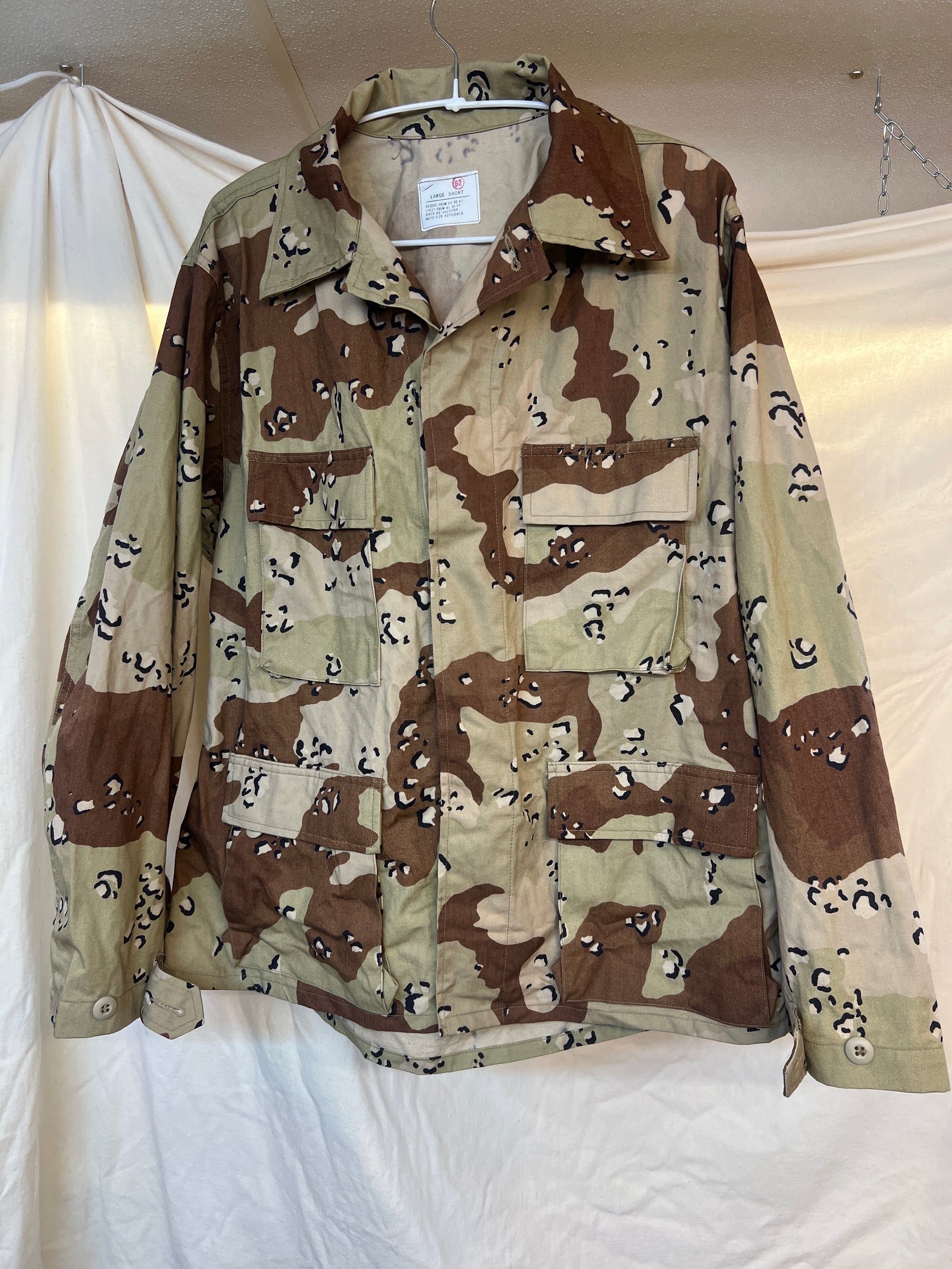 6- Color DCU Shirt/Coat LARGE - Short Desert Camo Cotton/Nylon USGI Ar - LockNWalkHarness 6- Color DCU Shirt/Coat LARGE - Short Desert Camo Cotton/Nylon USGI Ar - LockNWalkHarness