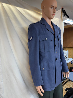 VINTAGE 50’s AIR FORCE SERVICE DRESS UNIFORM 39L BLUE COAT JACKET MILITARY USAF