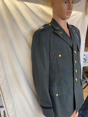 1960’s U.S. 3rd. Infantry Division Army Captain Poly/Wool Class A Uniform Jacket 40 XLong
