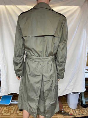 Vintage 80’s USMC Military Trench Coat Size 40 Large With Removable Liner + Named