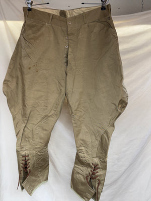 Authentic U.S. Military Army WW1 Era Brown Canvas Doughboy Pants/Breeches-W32