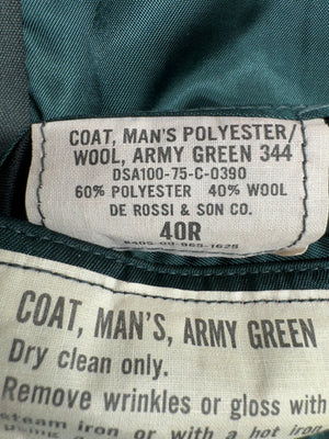 Original US Army Green Service Uniform Vietnam Era 40R Jacket