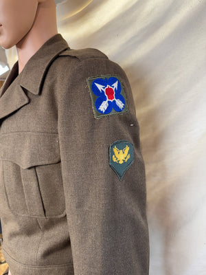 Authentic US Army Jacket Korean War M1950 Ike Eisenhower Military Uniform size 40L