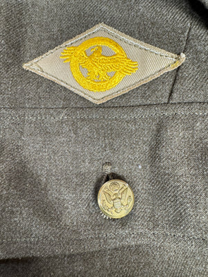 WW2 Army Enlisted Wool Dress Jacket With Patches