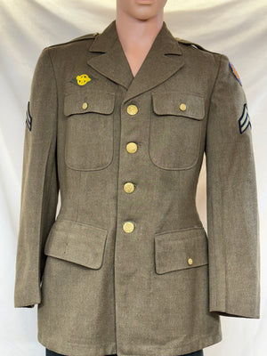 ORIGINAL WW II VINTAGE USAAF UNIFORM JACKET/COAT 36 Long