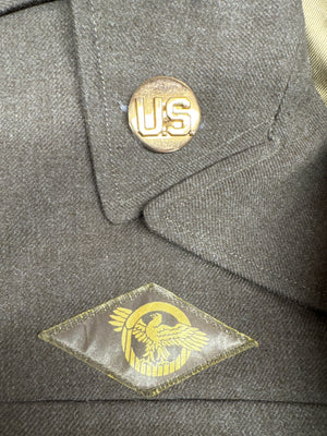 U.S. Army WWII 1944 Ike OD Wool Field Jacket SIZE 34R