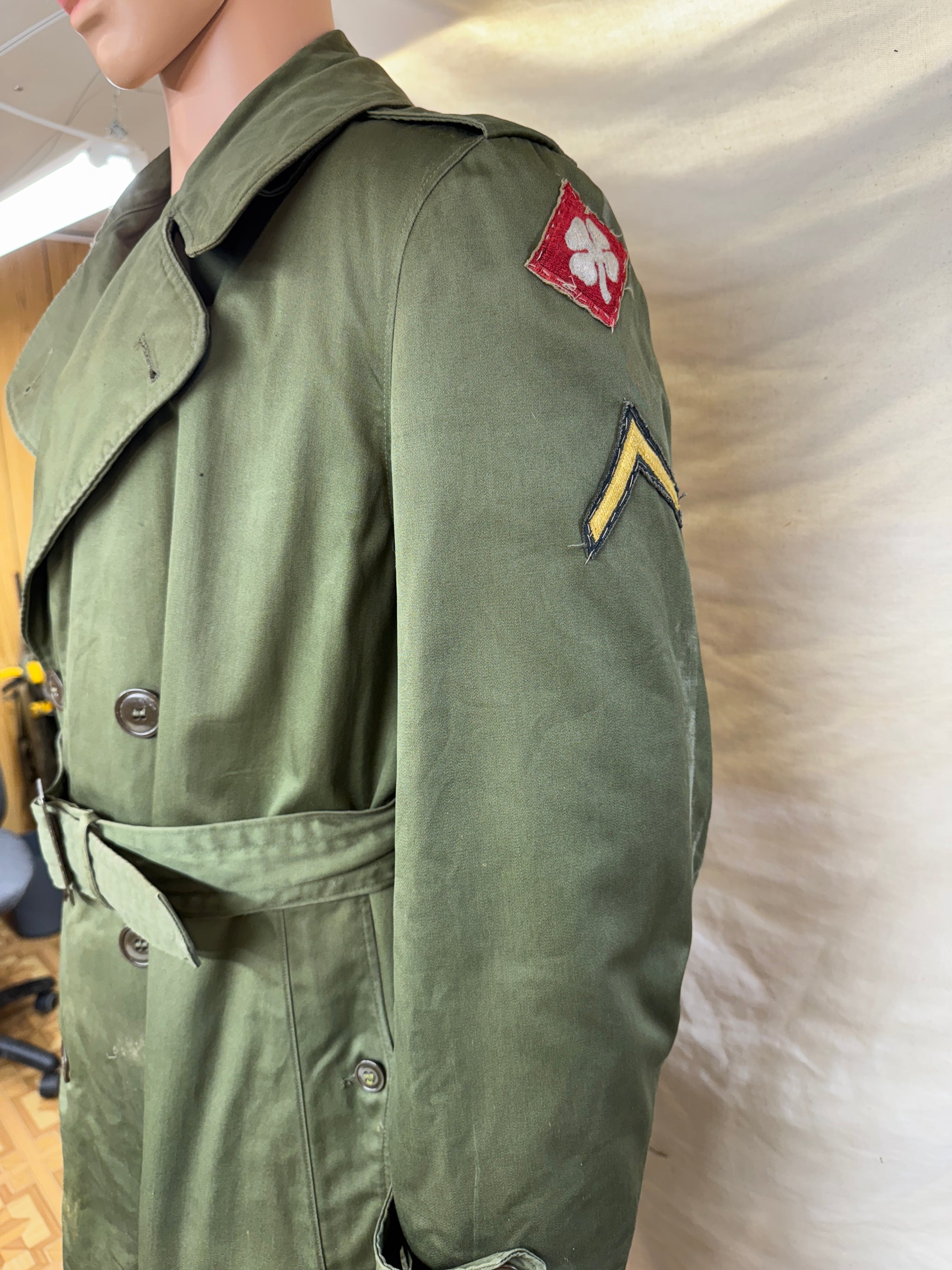 army dress blues trench coat Military All Weather UNIFORM Trench Coat w Liner Mens 42 S 42S NAVY BLUE POLICE
