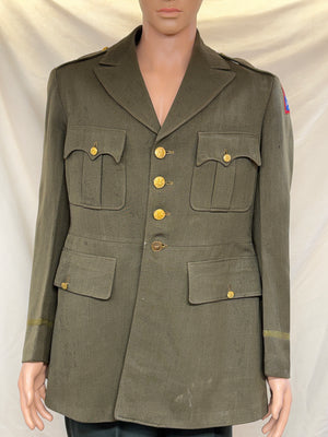 Vintage WW II U.S. Army Officers Dress Jacket War II Era Patch