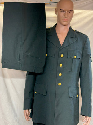 Vintage Green Army Dress Uniform Jacket/Coat & Trousers