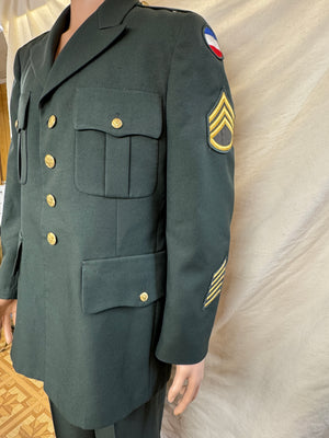 Authentic US Army Green Service Uniform Vietnam Era 42R Jacket