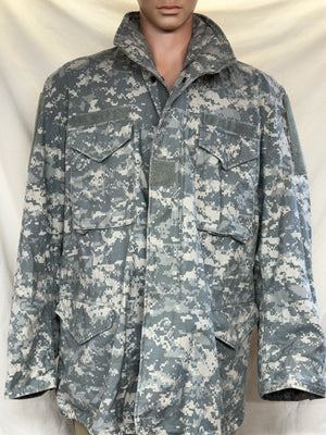 USGI M-65 Field Jacket Digital Camo ACU Cold Weather Army Coat XLarge Long