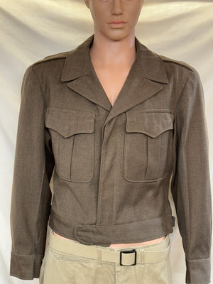 WWII U.S. O.D. Wool Ike Jacket Dated 1944 Size 38 Regular No Insignia