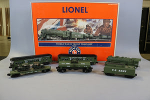 WORLD WAR II LIONEL O GAUGE TROOP TRAIN STEAM SET - NEW