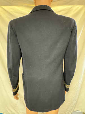 VINTAGE WW2 US NAVY OFFICER’S UNIFORM JACKET WITH PATCHES & BADGES