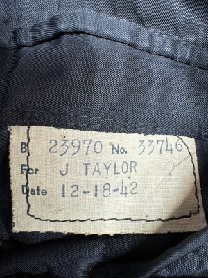 VINTAGE WW2 US NAVY OFFICER’S UNIFORM JACKET WITH PATCHES & BADGES