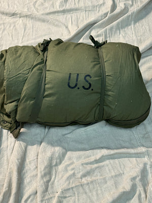 US Vintage Sleeping Bag Comforter - Feather Filled “Excellent”