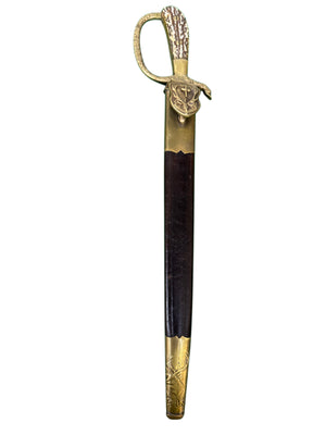 German Solingen Hunting Dagger: Engraved Decorative Sword, Collector Item