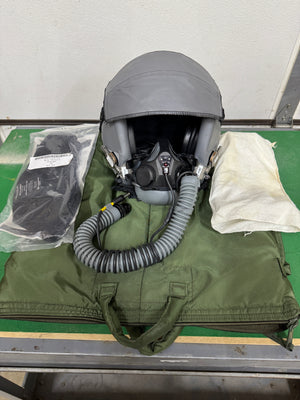 Gentex HGU-55/P XLarge Pilot Flight Helmet w/ MBU-12/P Oxygen Mask USAF Aviation w/Bag,Helmet Liner & Clear Lens