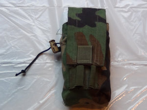 US MILITARY MOLLE II WOODLAND GREEN M-4 DOUBLE MAGAZINE POUCH