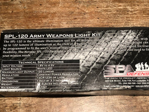 Novatac SPL 120 Spa Defense Weapon Light Kit Tactical Flashlight IR Filter