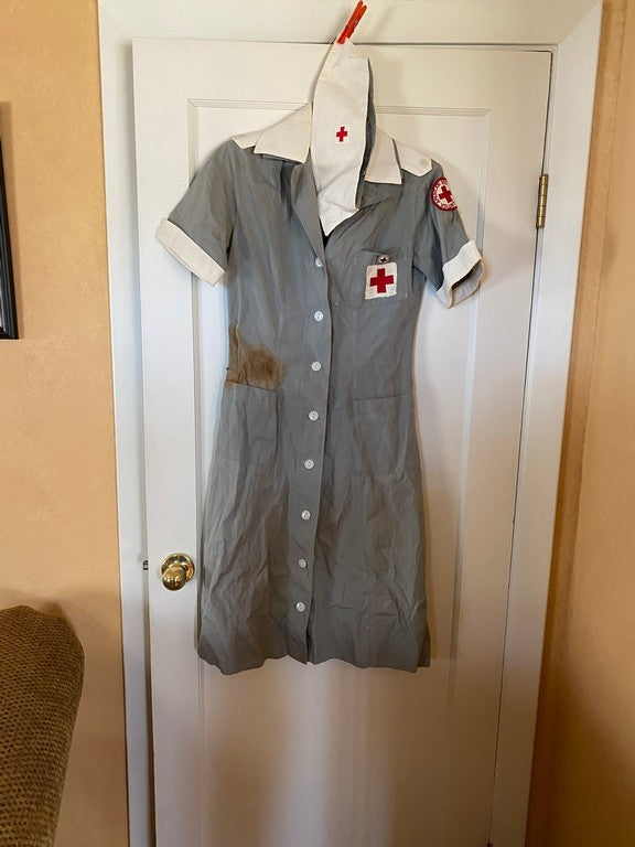 WWII VINTAGE 40s AMERICAN RED CROSS UNIFORM VOLUNTEER NURSE MILITARY D