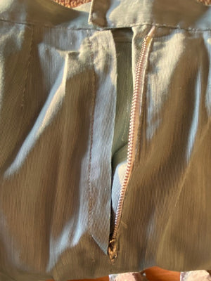 Vietnam Era WAC Green Cord Uniform - Jacket w/Gold Metal Buttons, Skirt & Cap
