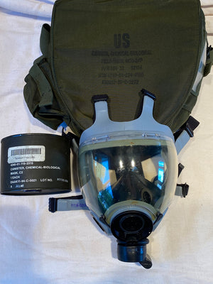 "NEW" NAVY & AIR FORCE MCU-2A/P PROTECTIVE GAS MASK SIZE LARGE