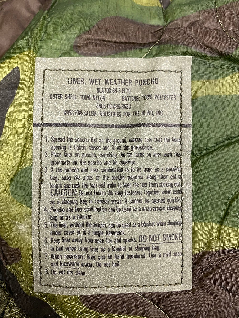 eureka poncho tarp Wet Weather Poncho Liner - ALSO KNOWN AS THE WOOBIE