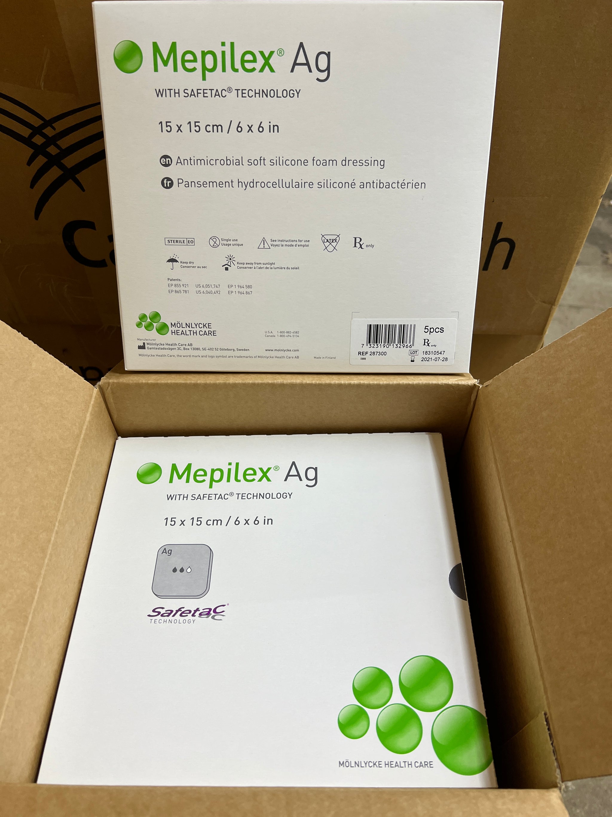 25-Dressings* Mepilex Ag Soft Silicone Foam 6 25-Dressings* Mepilex Ag Soft Silicone Foam 6