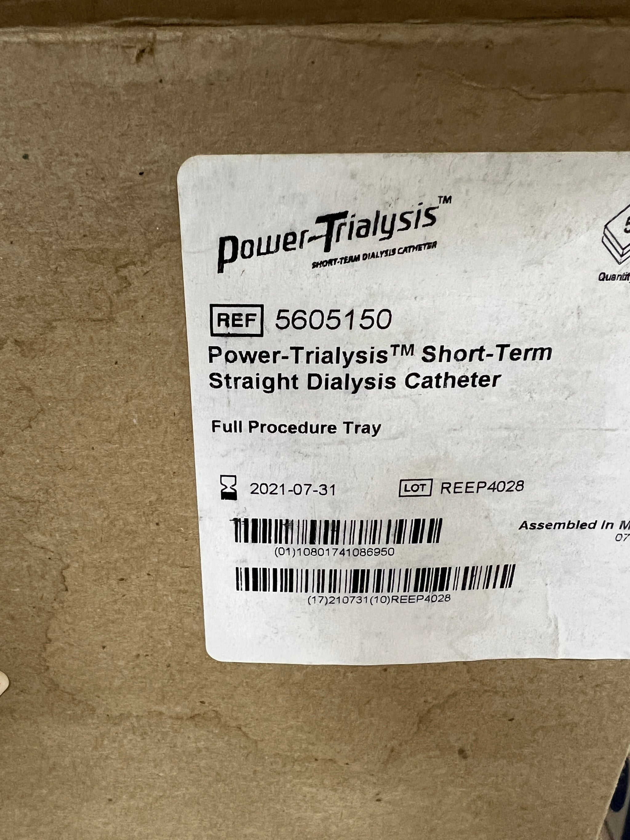 PowerTrialysis ShortTerm Dialysis Catheter by CR Bard LockNWalkHarness