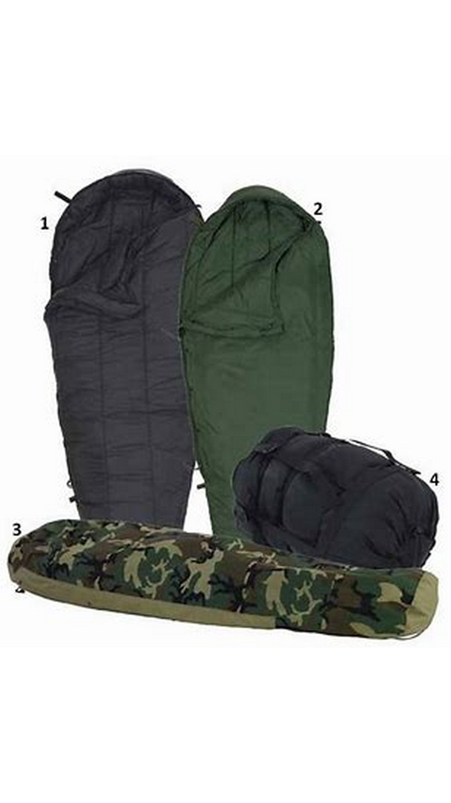 USGI Piece Modular Sleeping Bag System w/ Woodland Goretex Bivy
